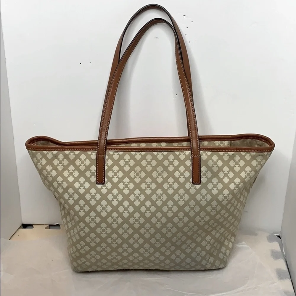 Kate Spade Flower Jacquard Everything Stripe Tote